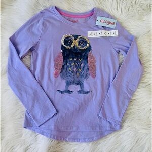 Purple Sequin Girls Shirt Size 7-8